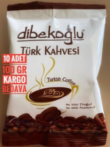DİBEKOĞLU TÜRK KAHVESİ   100 GR  10 ADET KUTU FİYATI ÜCRETSİZ KARGO  KAPIDA ÖDEME İMKANI